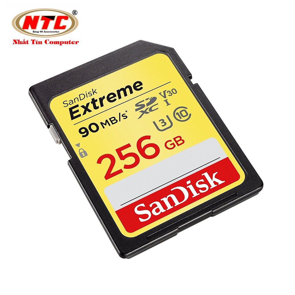 Thẻ nhớ Máy Ảnh SDXC SanDisk Extreme V30 256GB Class 10 UHS-I U3 150MB/s (Vàng)