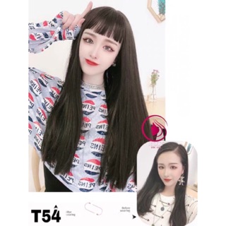 Tóc giả nữ cả đầu thẳng dài 58cm tặng lưới trùm đầu💗TẶNG LƯỚI ĐỘI💗Tóc giả nữ cả đầu thẳng dài cao cấp