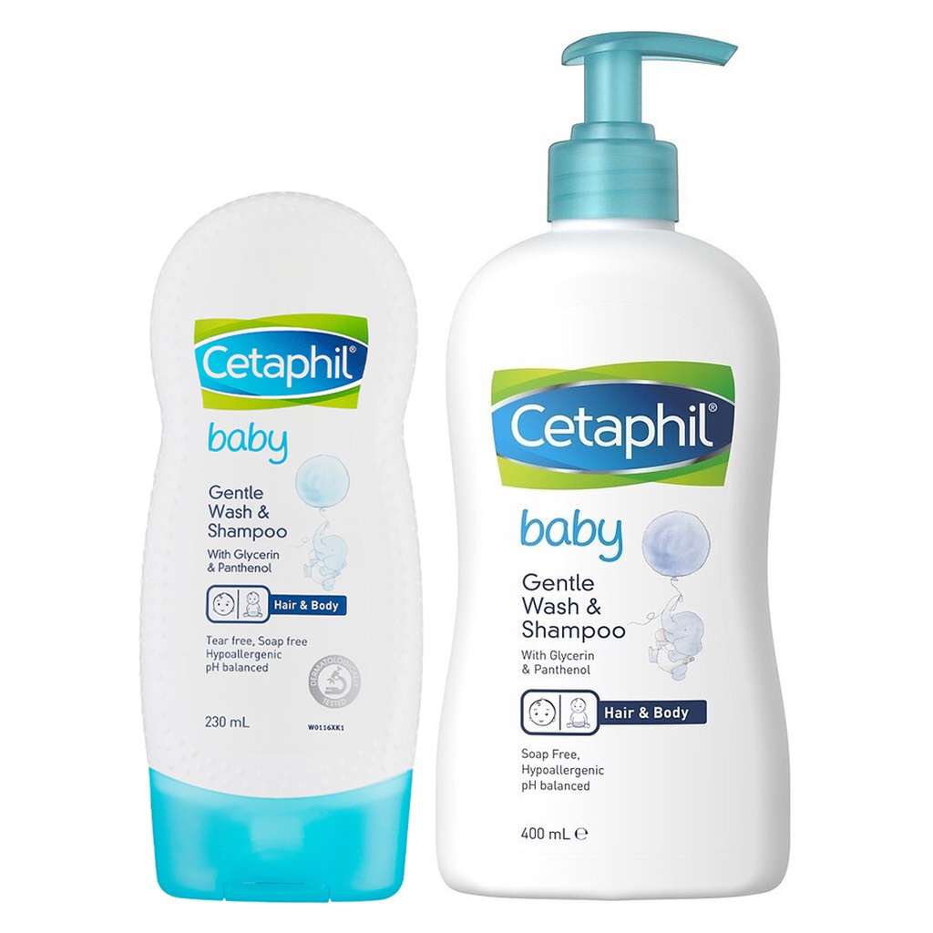 Sữa Tắm Gội Cho Bé Cetaphil Baby Gentle Wash &amp; Shampoo Giúp Làm Sạch Nhẹ Nhàng Và Dưỡng Ẩm Cho Da Của Trẻ (Chai 400ml)