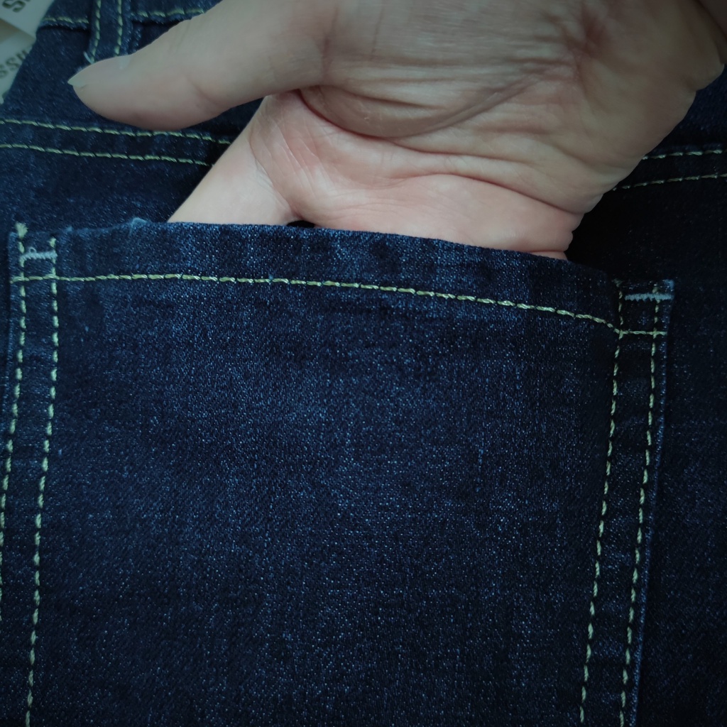 Quần bò nam slim fit màu xanh đậm co giãn 4 chiều cao cấp VNXK Pon.mens