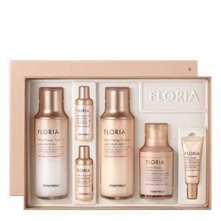 [TONYMOLY] Set (Bộ) dưỡng da dưỡng ẩm, chống nhăn, chống lão hoá FLORIA NUTRA ENERGY SKIN CARE SET 0F 3