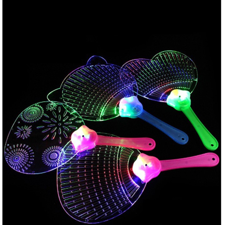 Quạt cầm tay có đèn led 7 màu