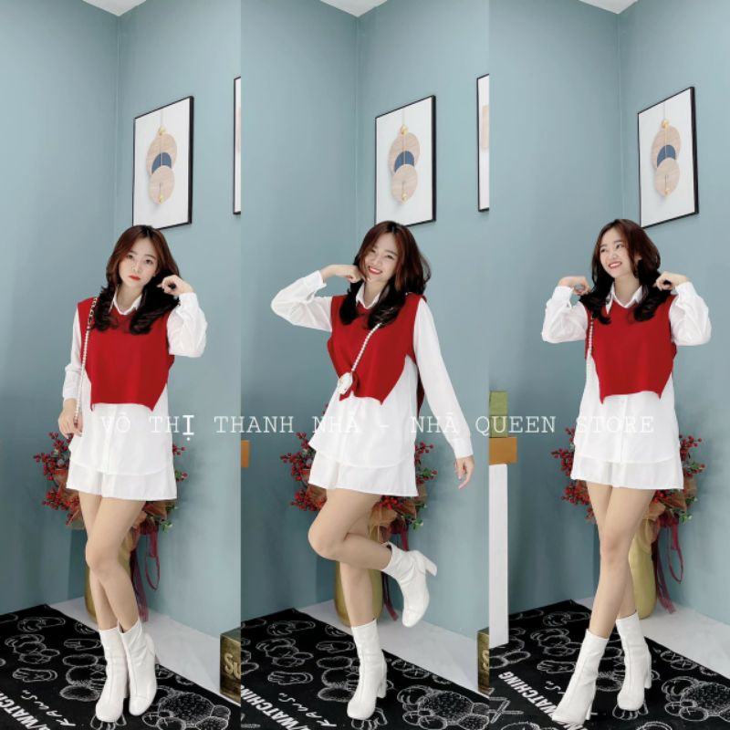 SET 3 MÓN SƠ MI, ÁO GILE NỈ ĐỎ VÀ QUẦN ĐÙI