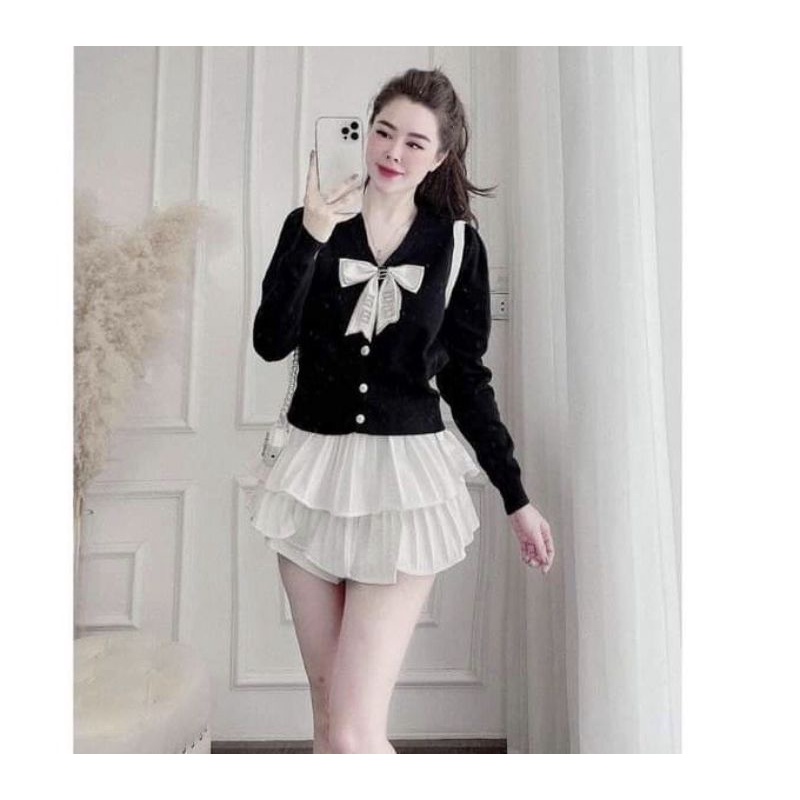 CHÂN VÁY LƯNG CAO XẾP LY 2 TẦNG,CHÂN VÁY TẦNG DÁNG NGẮN XOÈ  PHỒNG CÓ QUẦN BÊN TRONG | BigBuy360 - bigbuy360.vn