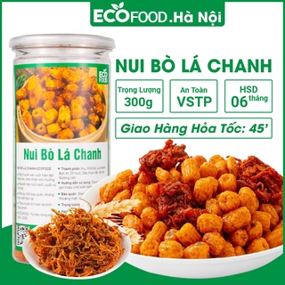 Nui bò lá chanh ecfood 300G sấy khô giòn ngon an toàn vệ sinh thực phẩm