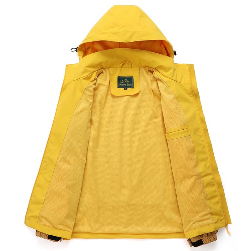 Áo Khoác Leo Núi Chống Gió Chống Thấm Nước Thoáng Khí Có Mũ Trùm Tiện Lợi Dành Cho Nam Và Nữ