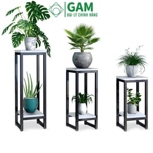 Kệ để chậu hoa cây cảnh IGA để ở trong nhà ngoài trời sân vườn ban công - GM48