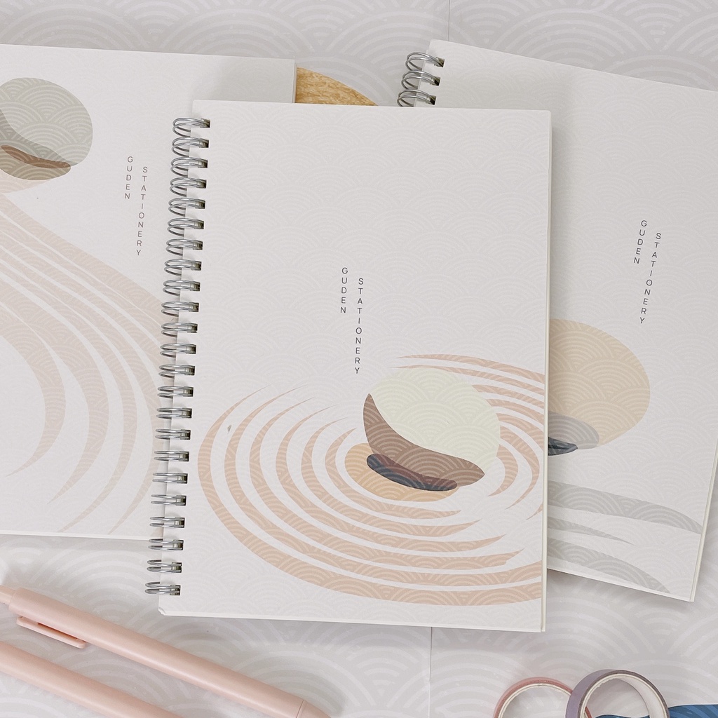 Sổ tay A5 160 trang Hoa văn Nhật Bản No1_Guden Stationery