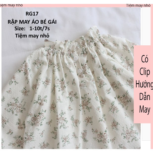 RẬP GIẤY RG17_ áo dài tay bé gái (1-8T)