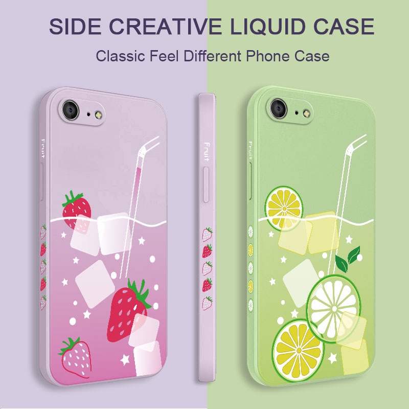 Ốp Điện Thoại Silicone Dẻo In Hình Chai Nước Mùa Hè Mát Mẻ Cho IPhone 8 7 6 6S Plus SE 2020