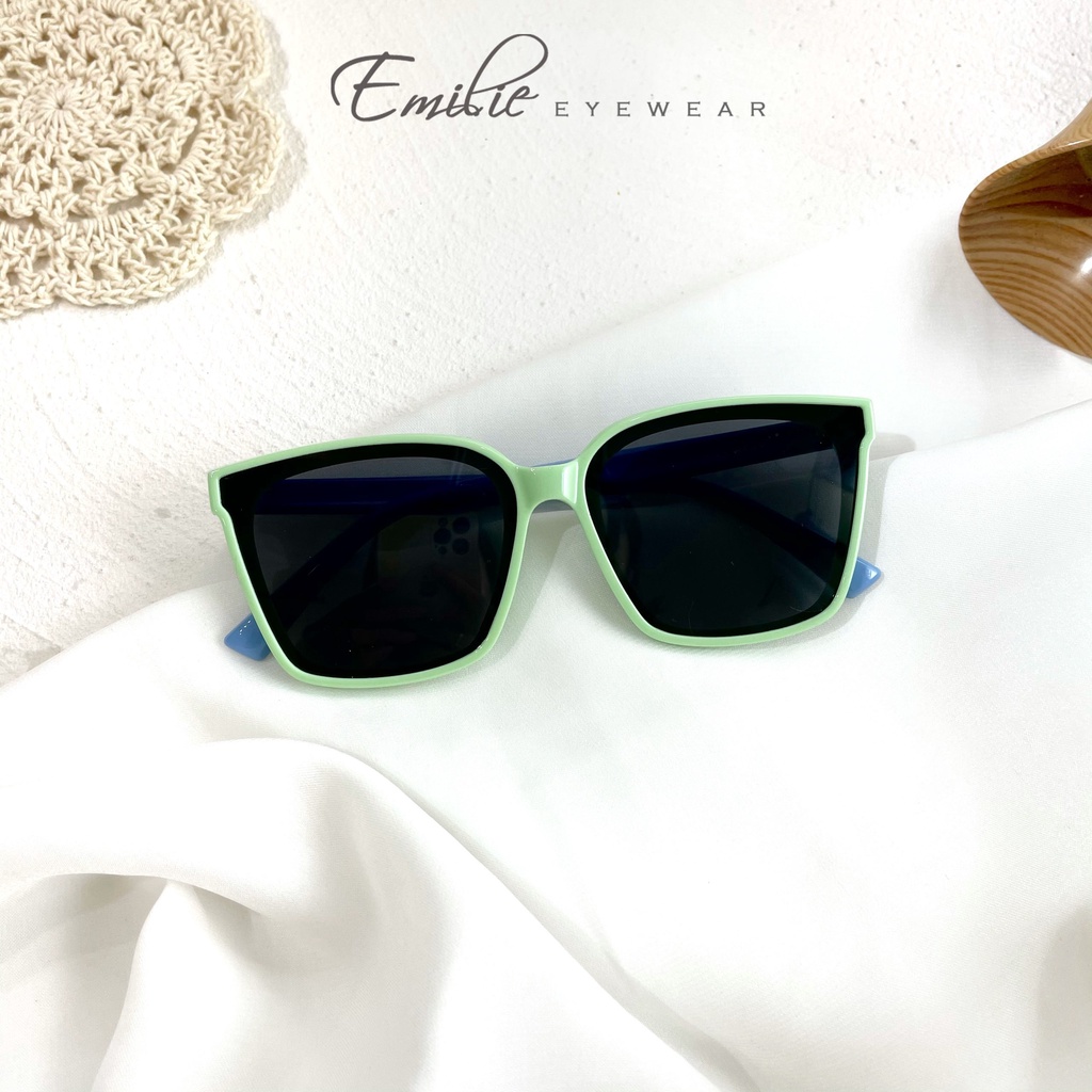 Gọng kính râm trẻ em kiểu dáng vuông dễ đeo gọng nhựa dẻo chống UV400 Emilie eyewear phụ kiện thời trang