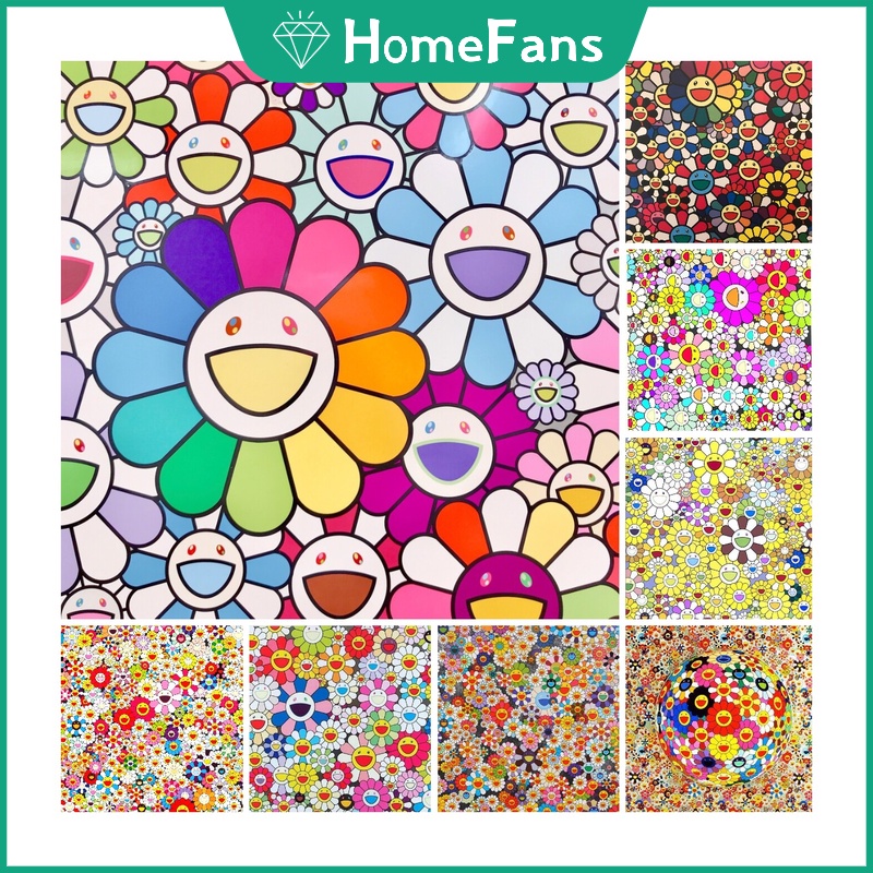 Bộ Tranh Đính Đá 5D Tự Làm 40x40cm/50x50cm Hình Hoa Hướng Dương Cười Trang Trí Nhà Cửa