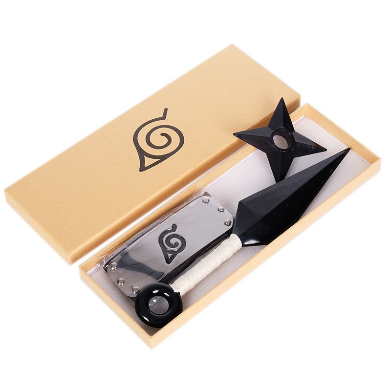 [Mã LIFE0503TOYS1 giảm 10% đơn 150k] Combo 3 món Kunai - Shuriken - Băng trán Konoha của Naruto - NARUTO - Baystore