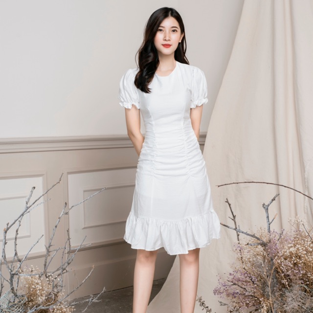 Đầm nhún eo
