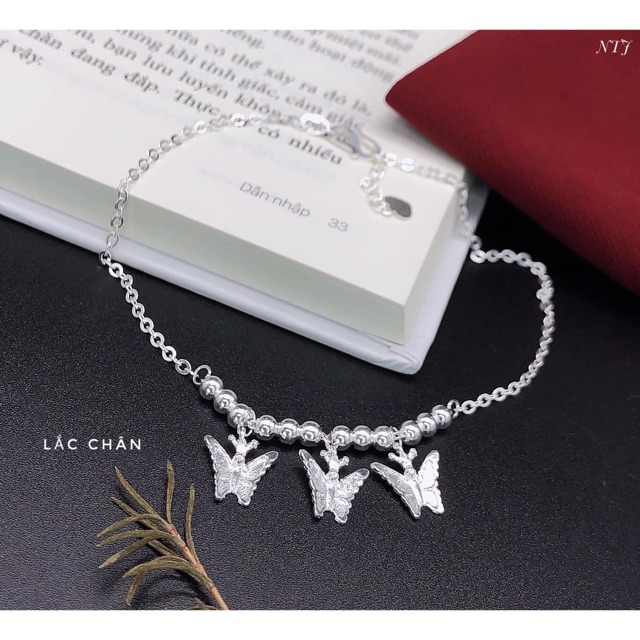 LẮC CHÂN BI MẶT BƯỚM SIÊU XINH - LẮC CHÂN NỮ BẠC TA