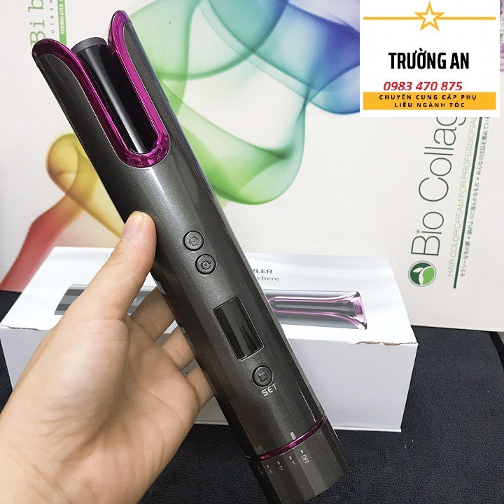 Máy Uốn Tóc Xoăn Tự Động Không Dây Màn Hình Lcd 4 / 6 Chế Độ Hẹn Giờ