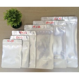 Combo 2kg Túi zip bạc đáy đứng (1 mặt bạc, 1 mặt trong)