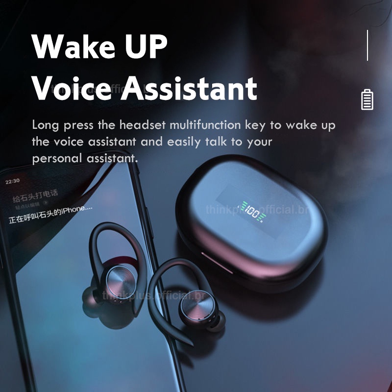 Tai Nghe Bluetooth Không Dây IPX5 Chống Nước Có Mic Cho Điện Thoại