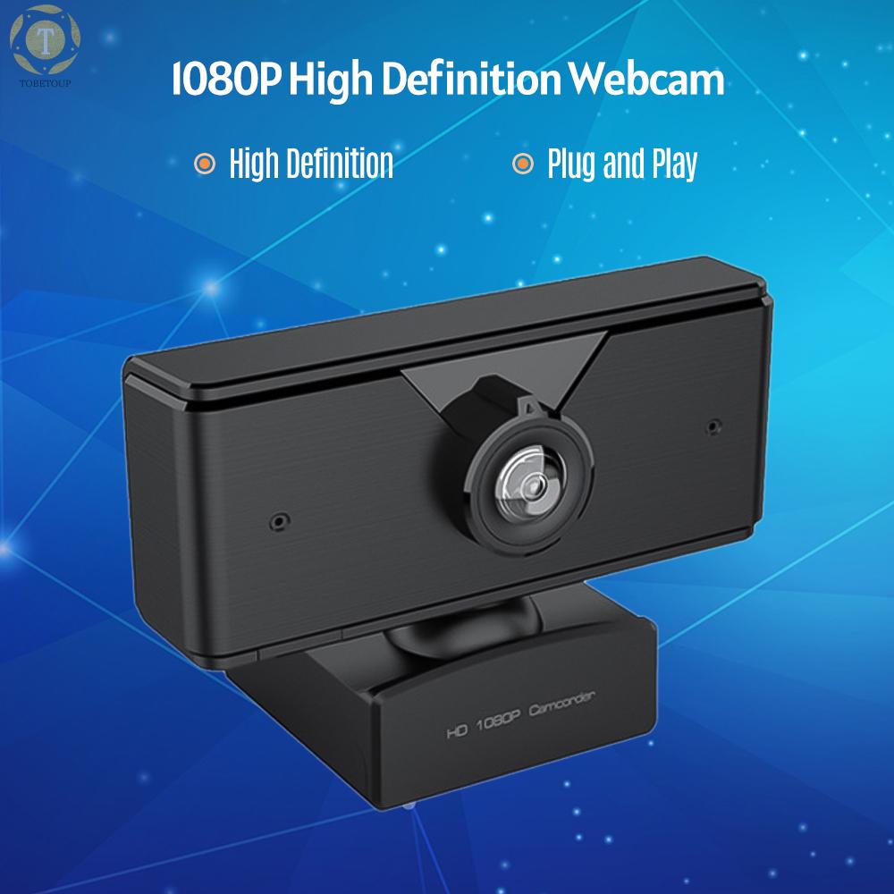 Shipped within 12 hours】 1080P High-Definition Webcam Plug and Play PC Camera with Built-in Noise-reducing Microphone Compatible with Laptop Desktop Computer for live Stream Singing Chatting Online Teaching Conference Webcam [TO]