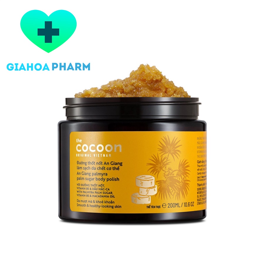 Kem tẩy tế bào da chết cơ thể đường thốt nốt An Giang Cocoon sạch da chết toàn thân, giúp da mềm mịn, sáng khỏe [body]