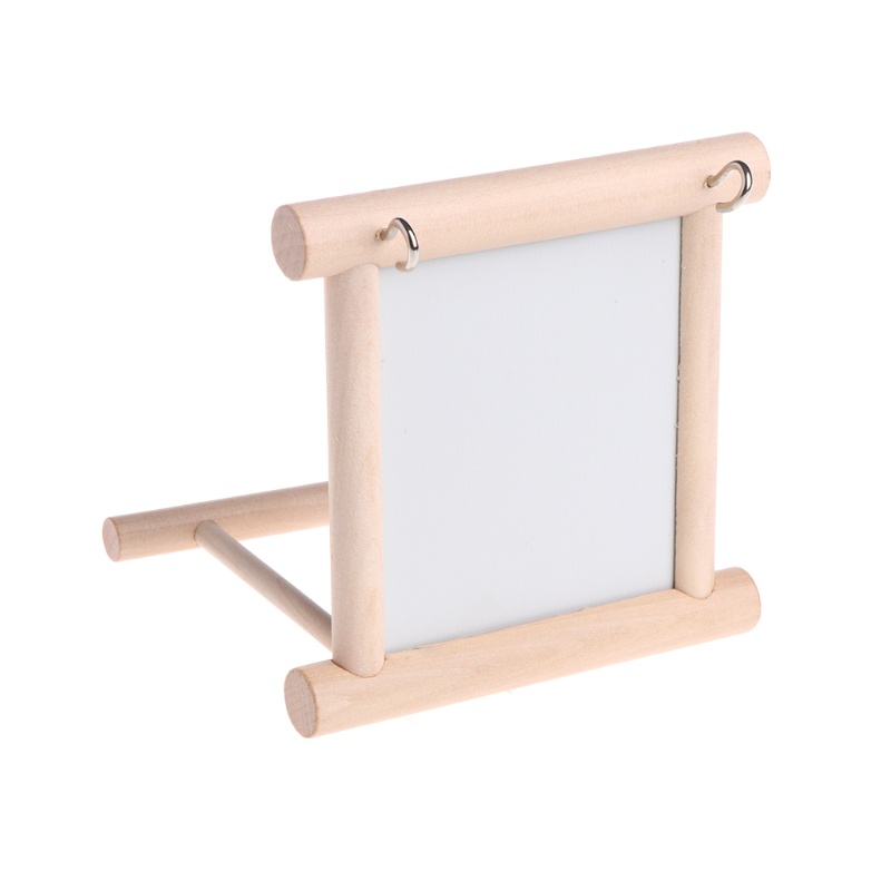 Gương Đồ Chơi Bằng Gỗ Kèm Thanh Đứng Vui Nhộn Cho Chim Vẹt