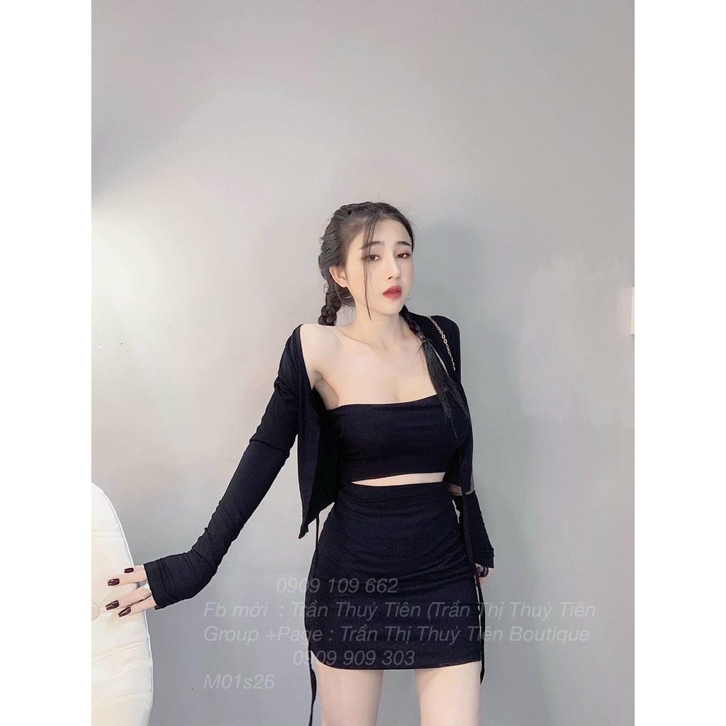 Set 3 Món Tay Dài Chất Thun Gân Thích Hợp Mặc Đi Chơi Đi Dạo Đi Làm Phù Hợp Với Mọi Phong Cách
