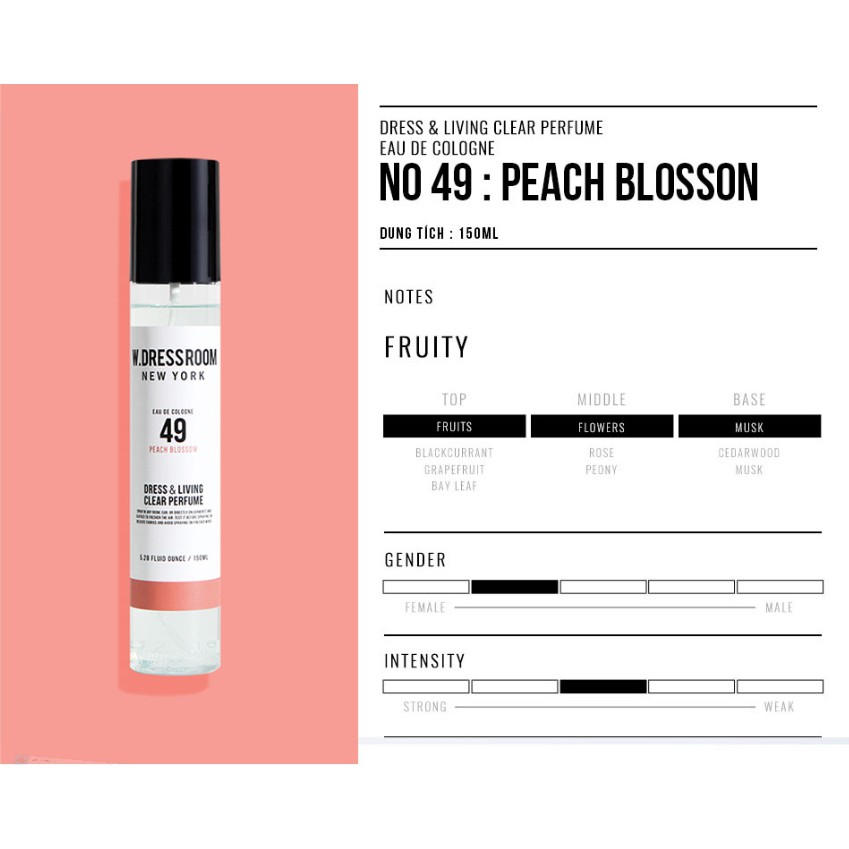Nước hoa xịt quần áo W.Dressroom [ 70ml ] | BigBuy360 - bigbuy360.vn