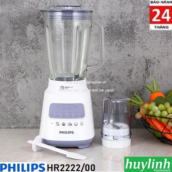 Máy xay sinh tố Philips HR2222 /00 - 700W - 1.5 lít - Hàng chính hãng