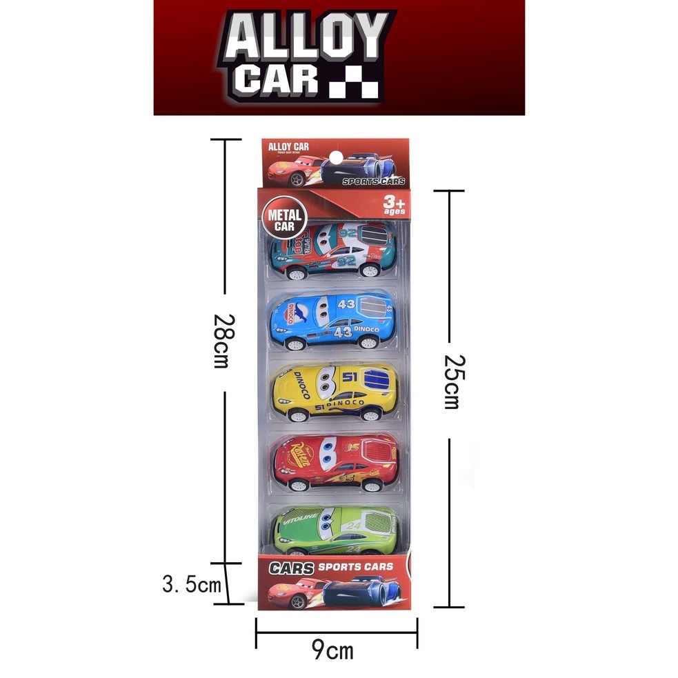 Mô Hình Xe Hơi Thể Thao McQueen 5 Trong 1 Bằng Hợp Kim 8991