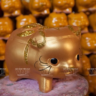 Heo đất lợn đất tiết kiệm size Đại dài 28cm - quà tặng sinh nhật