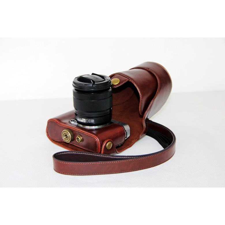 Bao Da Pu Đựng Máy Ảnh FujiFilm XA3 16-50mm Kèm Dây Đeo Vai Tiện Dụng
