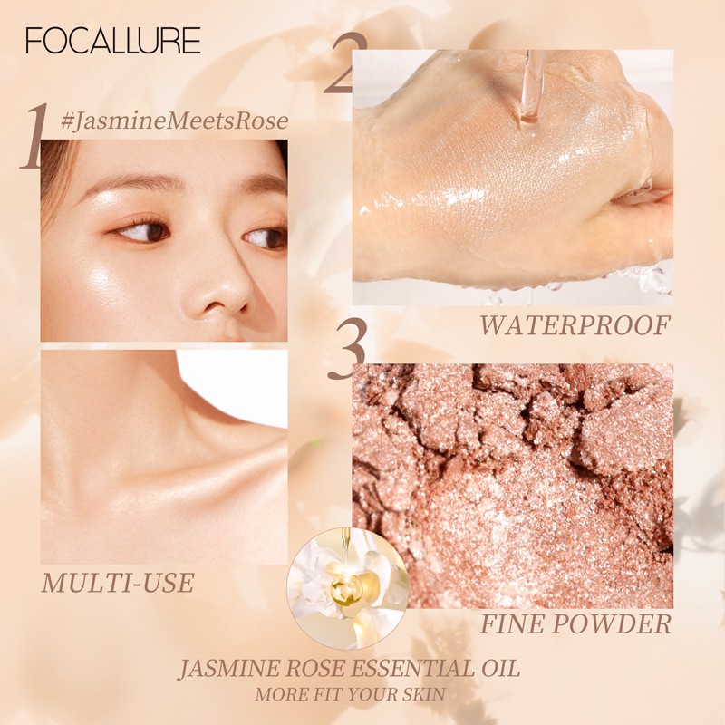 Phấn bắt sáng Focallure FA234 ánh nhũ lấp lánh làm sáng có ánh nhũ lấp lánh làm sáng da siêu lì tạo khối 3D