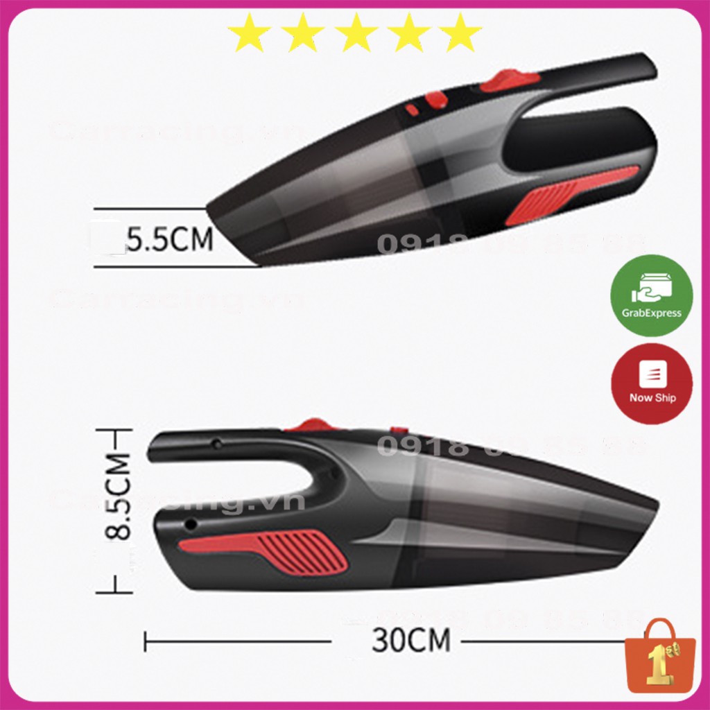 Máy hút bụi CARRACING Máy hút bụi mini cầm tay, lực hút khỏe, công suất lớn dùng trong ô tô - xe hơi - gia đình | BigBuy360 - bigbuy360.vn