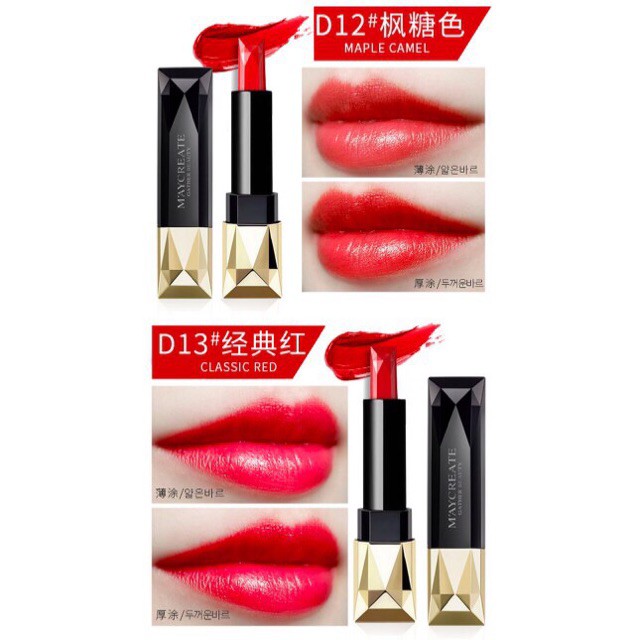 GIÁ SIÊU RẺ Son Thỏi Kim Cương MayCreate Dazzle Color Lipstick Hàng chính hãng