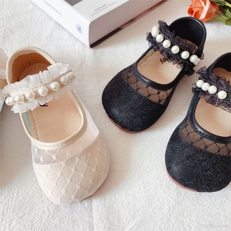 Giày Búp Bê Da Lưới Đế Mềm Thoáng Khí Thời Trang Xuân Hè Cho Bé Gái