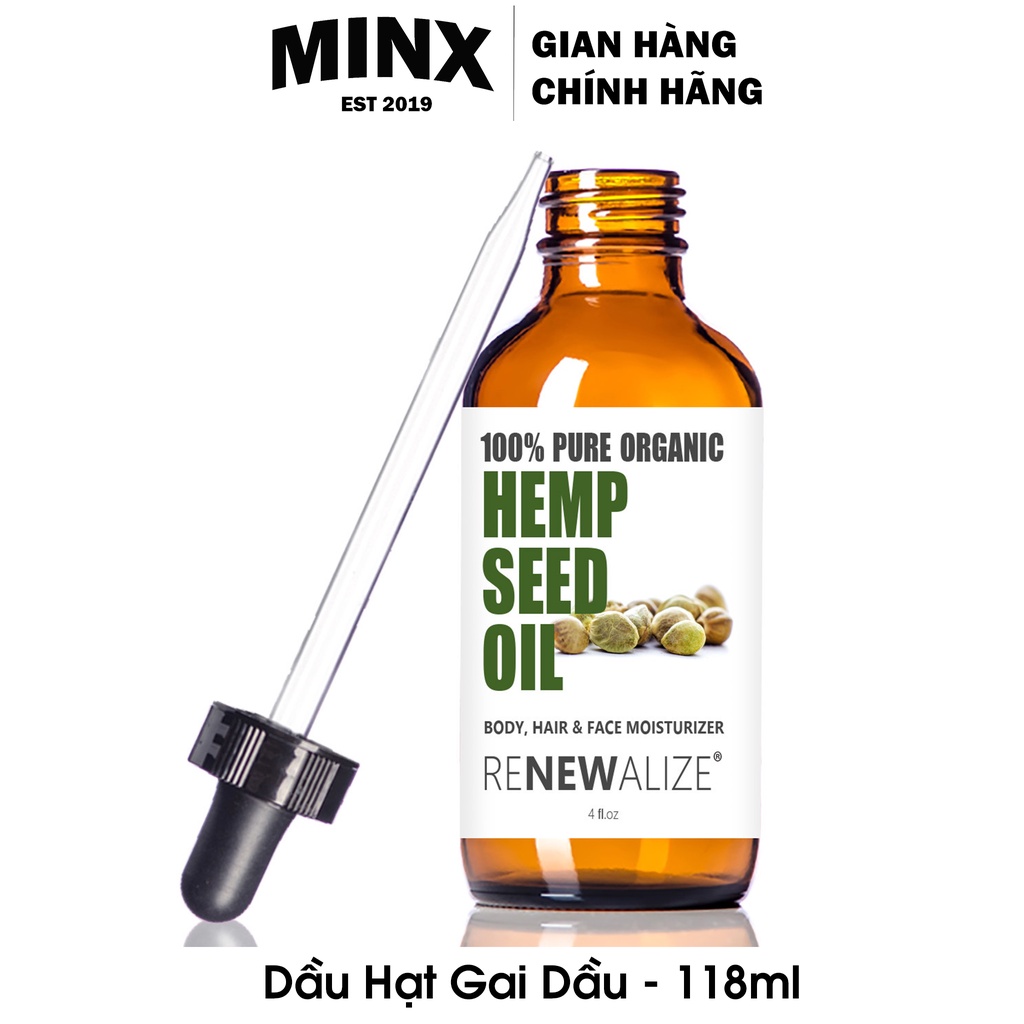 [Full Seal 118ml] Dầu dưỡng Hemp Seed Oil Renewalize (Mỹ) dầu hạt gai thiên nhiên hempseed oil hem - MINX Store