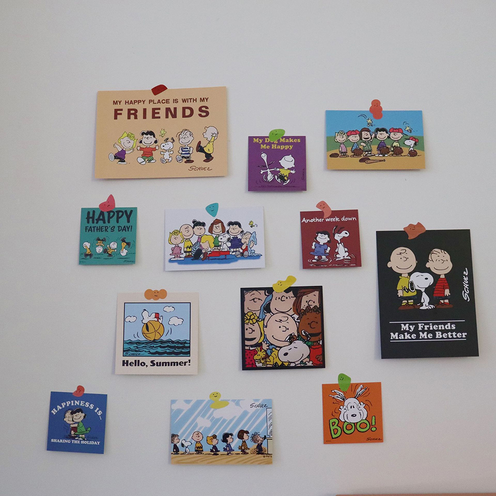 Set 12 hình thẻ giấy nhỏ gọn phong cách Hàn dùng trang trí phòng nhà độc đáo | BigBuy360 - bigbuy360.vn