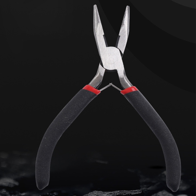 Kìm Mũi Phẳng Đánh Bóng Trang Sức Bằng Thép Carbon Màu Đen 12 5cm 4 9Inch