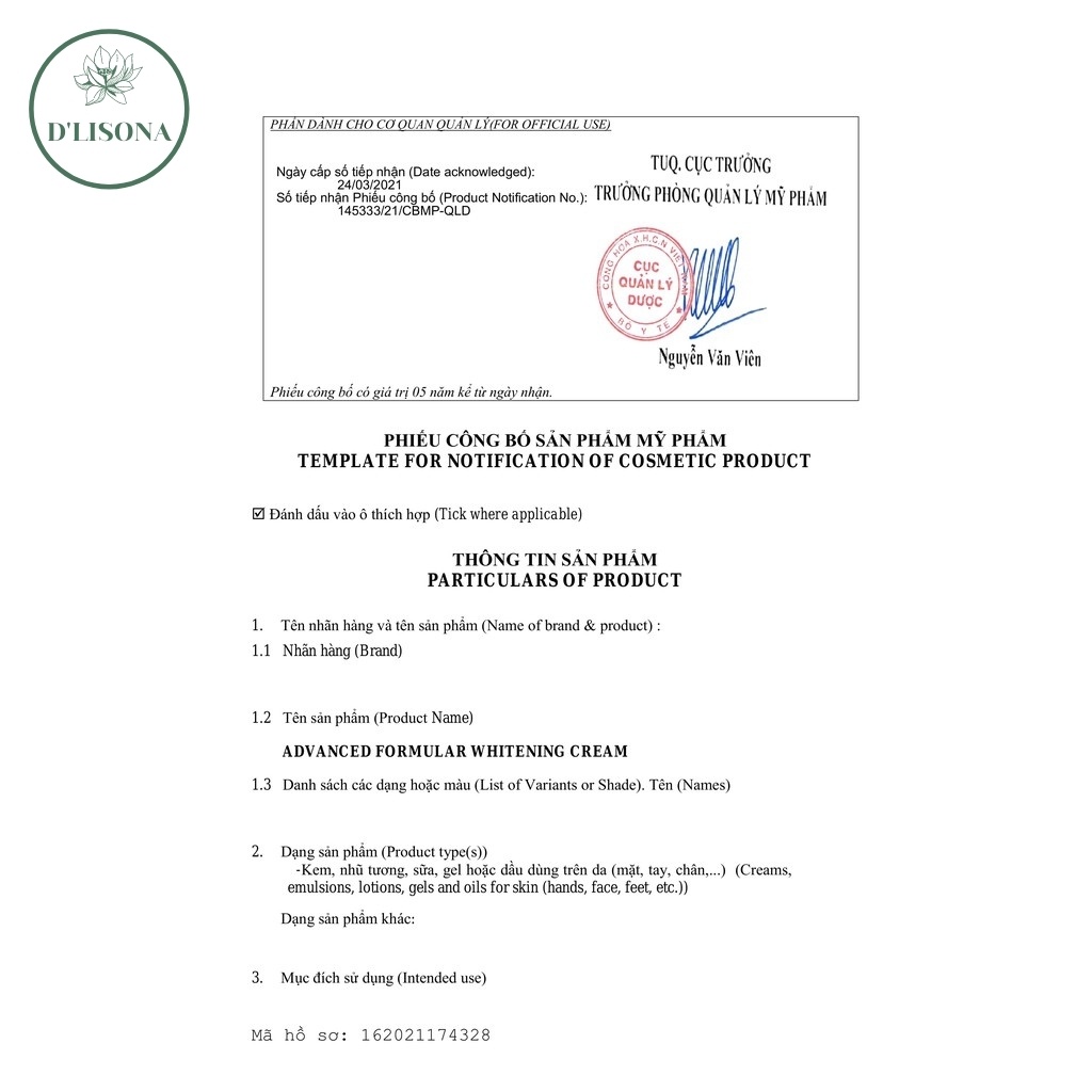 Kem Dưỡng Trắng và Tái Tạo Da Từ Sâu Bên Trong Segno Advanced Formular Whitening Cream 50ml | BigBuy360 - bigbuy360.vn