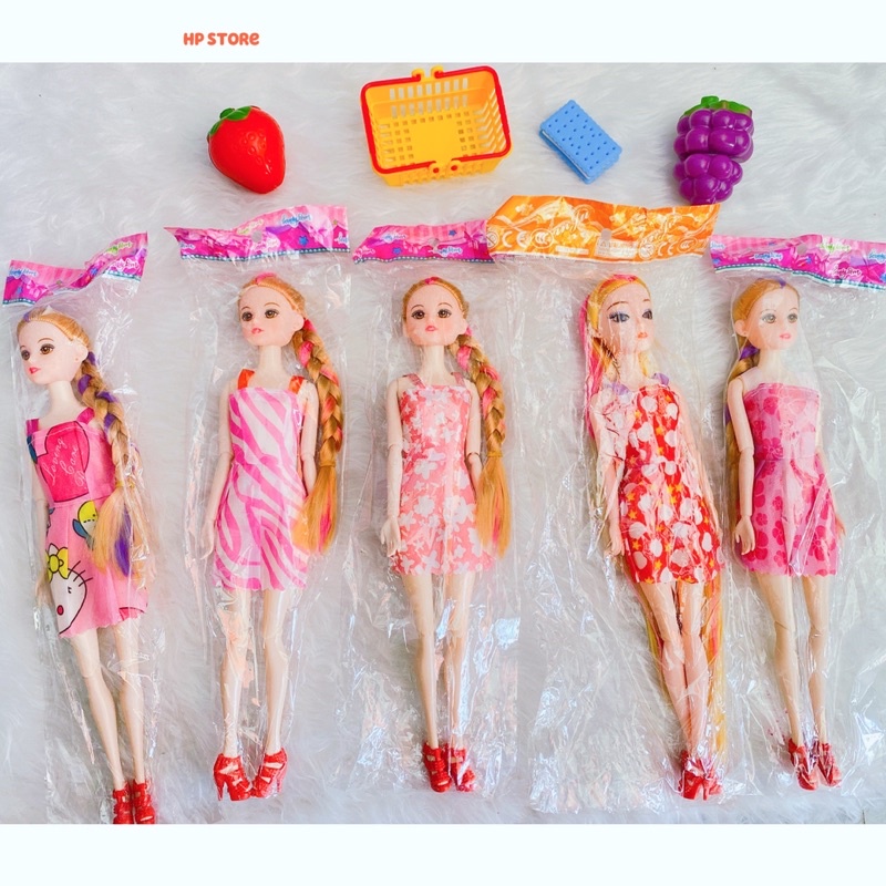 ❤️Búp Bê Barbie Xinh Đẹp Đầm Tóc Màu Dài, Búp Bê Lẻ Có Các Khớp, Có Guốc Tháo Rời Đồ Chơi Bé Gái