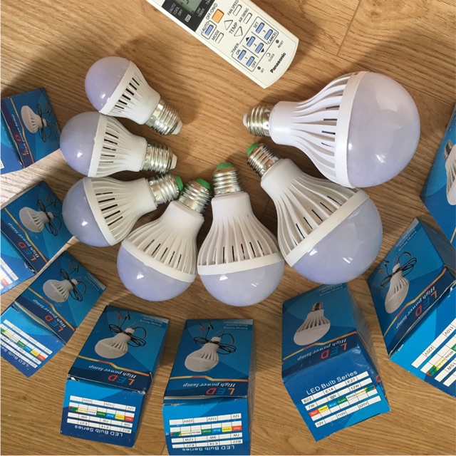 Đèn Led tròn siêu tiết kiệm điện, (Ánh sáng trắng/vàng, 3w-5w-7w-9w-12w-15w-18w)