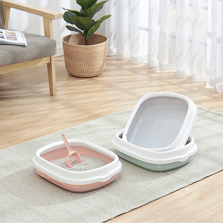 Khay Vệ Sinh Cho Mèo Đa Dạng Màu Sắc, 2 Size Lớn &amp; Nhỏ Tặng Kèm Xẻng KVS4048 MIAOCAT