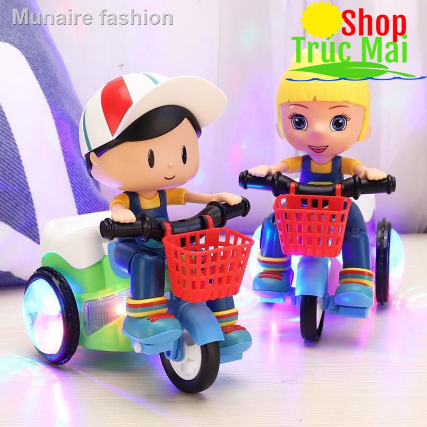 Bé Tập đạp xe xe đạp vui nhộn đồ chơi cho bé đèn trung thu