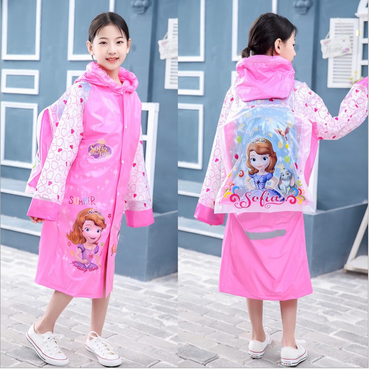 Áo mưa cúc bấm cho bé từ mẫu giáo đến tiểu học (Chỉ áo) MS01