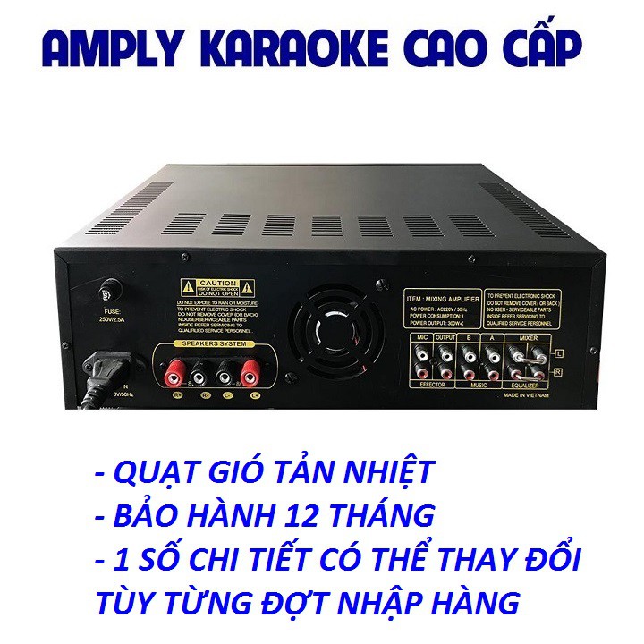 [Giá rẻ Online] Amply Karaoke USB Bluethooth - Ampli Bluetooth 8 sò lớn Toshiba - có quạt gió - Tặng 1 micro không dây