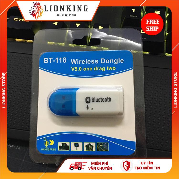 [Mã ELHACE giảm 4% đơn 300K] USB BT-188 V5.0 CHUYỂN ĐỔI BIẾN LOA THƯỜNG THÀNH LOA BLUETOOTH