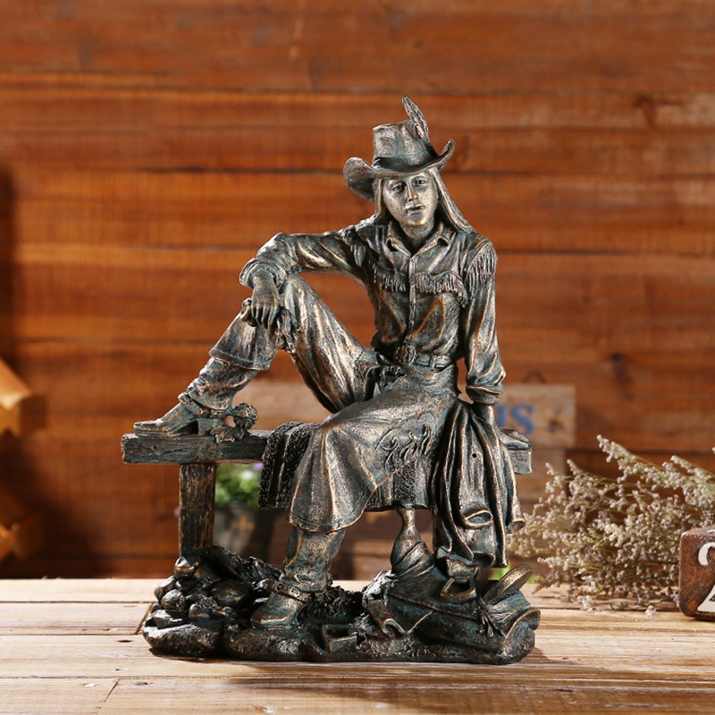 Tượng Người Cao Bồi Châu Mỹ Bằng Nhựa Resin