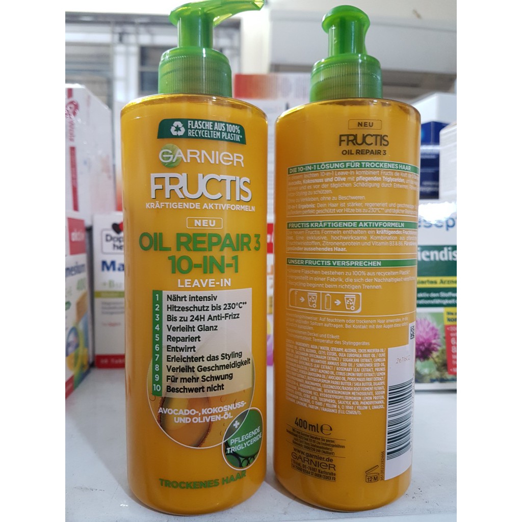 Kem dưỡng tóc Garnier Fructis Oil Repair 3 10in1