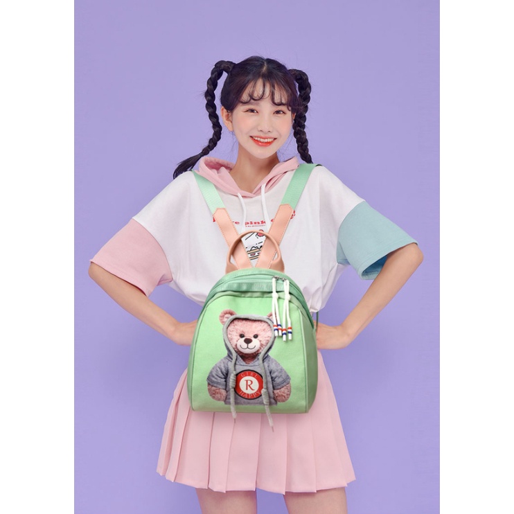 Balo Thời Trang Bằng Nylon Chống Nước Phong Cách Hàn Quốc Dễ Thương Cho Nữ Hàng Có Sẵn