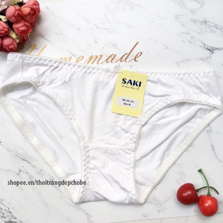 Quần lót nữ thun cotton saki màu trắng - QLNU44